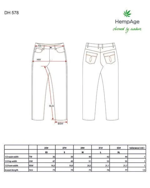 HempAge HempAge Black Denim Jeans Damen Hanf/Biobaumwolle, Black(schwarz), – Produktbild 2 von 2