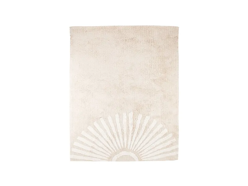 HANS NATUR HANS NATUR Teppich Bio-Baumwolle "Sonne" Maße 100 x 130 cm, Braun, – Produktbild 2 von 2