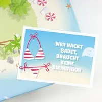 Bow Hummingbird Bow & Hummingbird Postkarte Bikinifigur – Produktbild 1 von 1