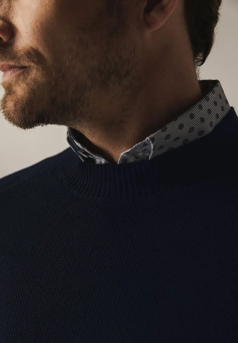 State of Art State Of Art Pullover Structure Navy - Größe L, Blau, – Produktbild 3 von 5
