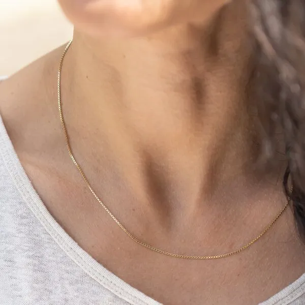 juni juni Choker Venezianerkette 45cm aus recyceltem Silber vergoldet – Produktbild 1 von 4