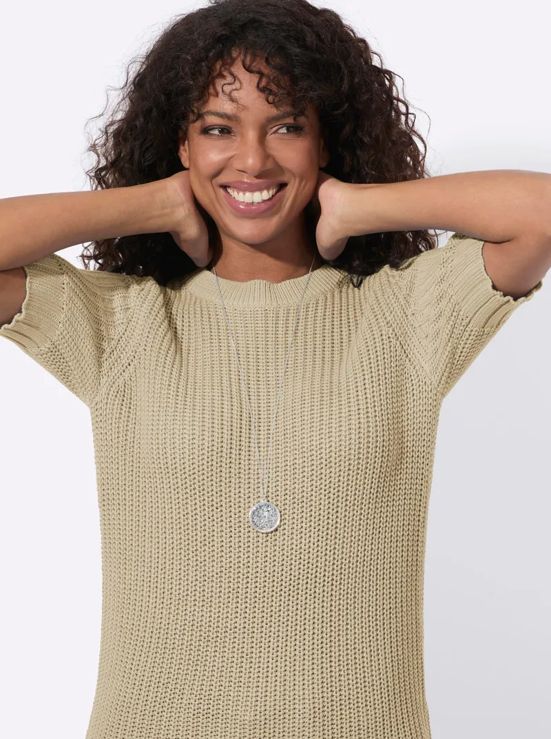 Witt Kurzarmpullover, Sand, – Produktbild 2 von 3
