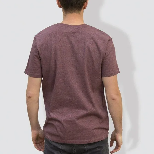 little kiwi little kiwi Herren T-Shirt, "No Way", Black Heather Cranberry – Produktbild 2 von 2