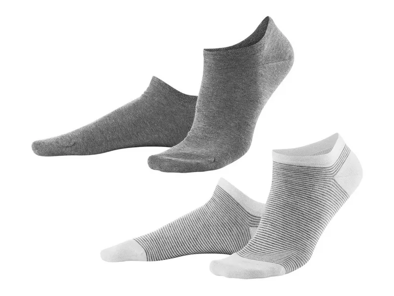 Living Crafts Living Crafts - Damen Sneaker-Socken, 2er-Pack (98% Bio-Baumwolle; 2% Elasthan), Grau, – Produktbild 3 von 4