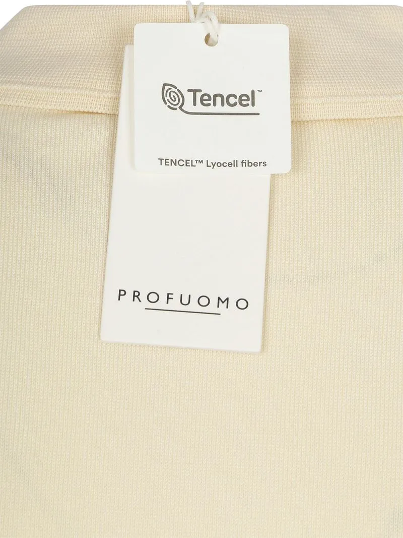 Profuomo Profuomo Strick-Poloshirt Ecru - Größe S, Wollweiß, – Produktbild 5 von 5
