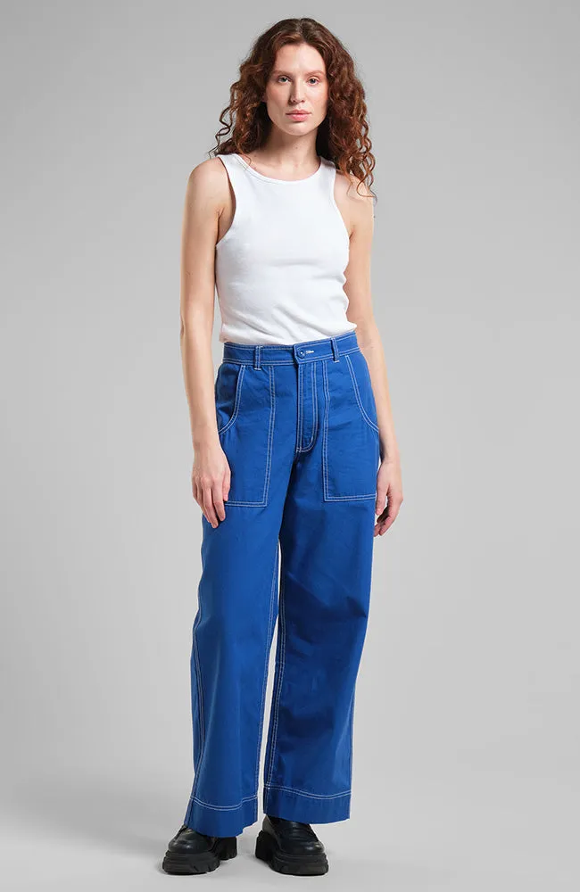 Dedicated DEDICATED Damen vegan Hose Vara Surf Blue, Blau, – Produktbild 1 von 2