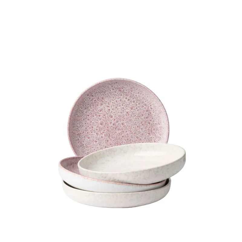 Gipfelstück Gipfelstück Alpenwiese Suppenteller-Set, Steinzeug, Cremerosa, – Produktbild 2 von 3