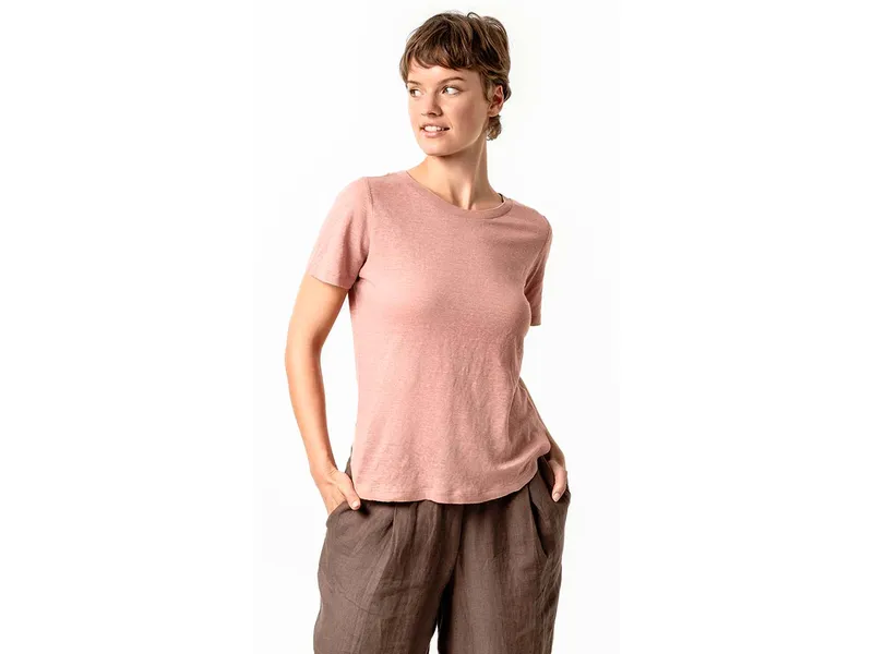 Living Crafts Living Crafts Damen-T-Shirt "TELSA" aus Leinen mit Rundhals-Ausschnitt – Produktbild 2 von 6
