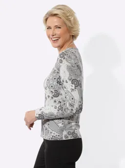 Witt Rundhalsshirt ecru-sesam-bedruckt – Produktbild 1 von 1