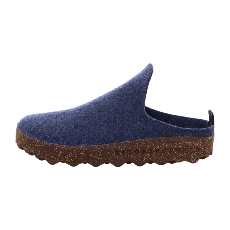 ASPORTUGUESAS ASPORTUGUESAS Come Filzpantoffeln mit Kork-Latex Sohle, Blau, – Produktbild 3 von 8