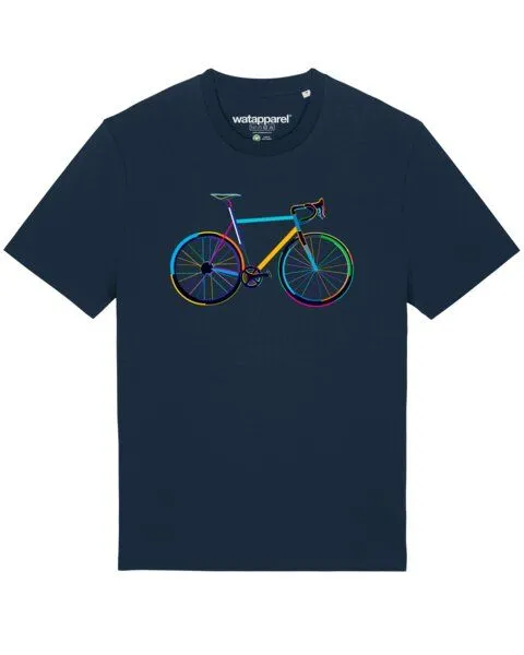 watapparel watapparel T-Shirt Fahrrad by night, French navy, – Produktbild 1 von 3