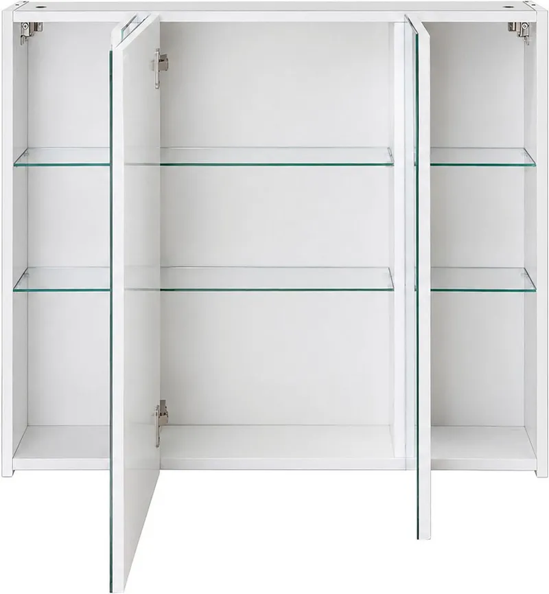 Schildmeyer Spiegelschrank Basic, Spiegelschrank, Made in Germany, B: 80 cm Solide Verarbeitung - Dieses Produkt ist in Deutschland gefertigt, Weiß, – Produktbild 4 von 5