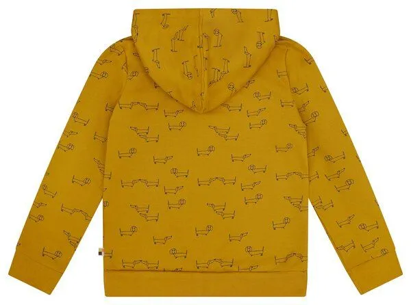 loud + proud loud + proud Kinder Sweatjacke mit Kapuze, GOTS-zertifiziert, Curry(gelb), – Produktbild 2 von 3