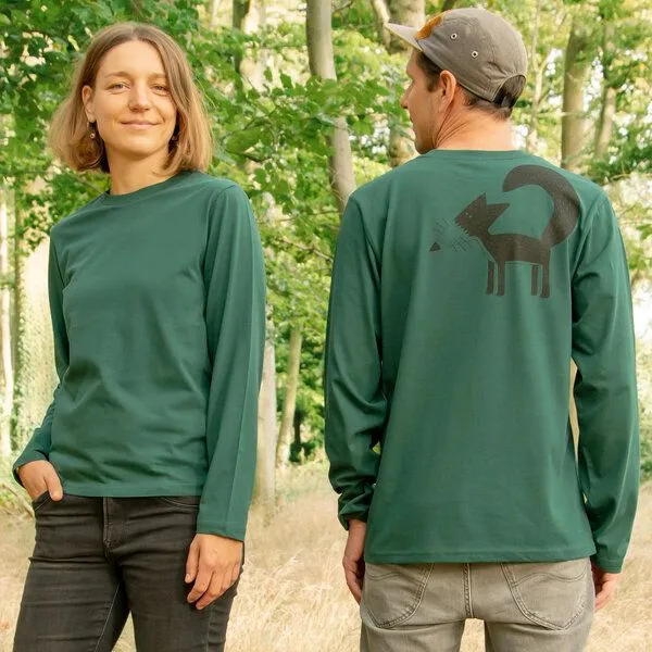Cmig Cmig Franzi Fuchs Langarmshirt unisex, Grün, – Produktbild 1 von 4