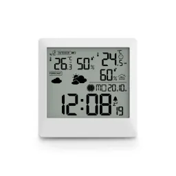 Hama Hama Wetterstation "Palawan", mit Außensensor, Funk, Wecker, Thermo/Hygro, Weiß – Produktbild 1 von 1