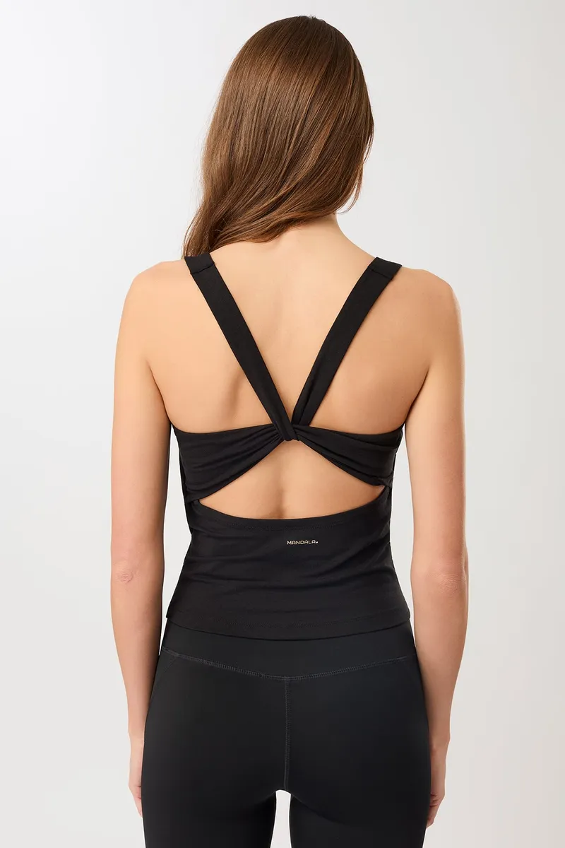 mandala MANDALA Damen vegan Top Balance Schwarz, Schwarz, – Produktbild 2 von 2