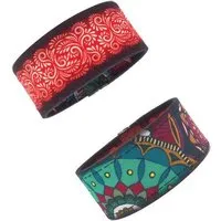 Seegarn Seegarn Wende-Armband 3cm, Ornament (rot) / mandala (blau), – Produktbild 1 von 1
