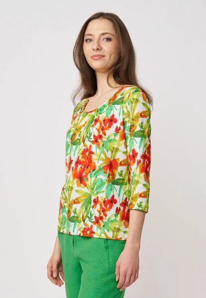 LANA Organic LANA Organic Blusenshirt, Modell Delia, Druck jocy, – Produktbild 4 von 4