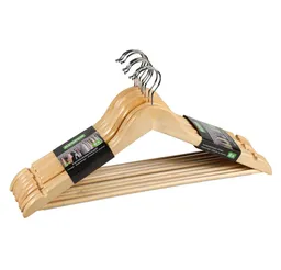 Kesper Kesper Kleiderbügel Formkleiderbügel, 8er Pack, FSC® zertifiziert, (Set, 8-tlg), mit Rockkerben und Hosensteg – Produktbild 1 von 1