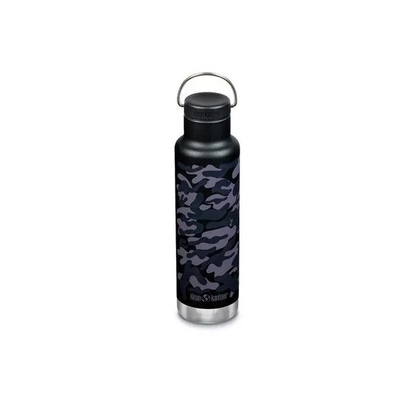 Klean Kanteen Klean Kanteen Classic 592ml vakuum isoliert Loop Cap, Schwarz camouflage, – Produktbild 1 von 4