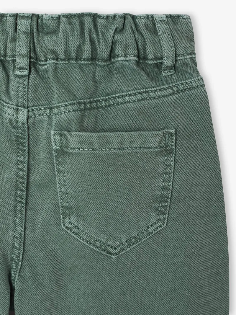 Vertbaudet Weite Mädchen Hose mit Blumenstickerei, Grün, – Produktbild 3 von 3