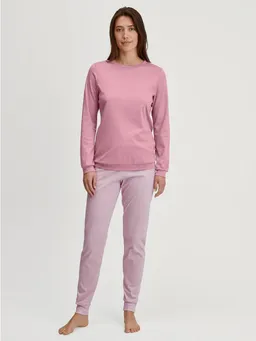 CALIDA CALIDA Schlafanzug Striped Dreams (2 tlg) Rundhalsausschnitt, Interlock-Qualität, wärmend, lange Ärmel – Produktbild 1 von 1