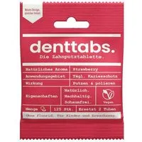 Denttabs DENTTABS Strawberry (125 Stück) - in den Varianten mit und ohne Fluorid – Produktbild 1 von 1