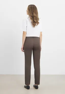 LAURIE LAURIE Damen vegan Hose Taylor Regular Kurz Länge Braun – Produktbild 1 von 1