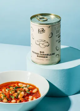 KoRo Weiße Bio Cannellini Bohnen in der Dose 240 g – Produktbild 1 von 1