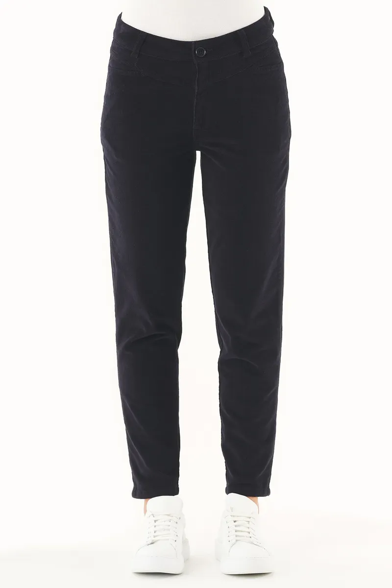 ORGANICATION ORGANICATION Damen vegan Cordhose Bio-Baumwolle Dunkelblau, Extra dunkelblau, – Produktbild 2 von 2