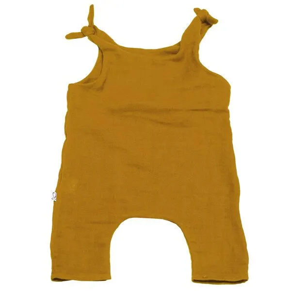 Frija Omina Frija Omina Baby-Strampler aus Bio-Musselin, Safran (gelb), – Produktbild 3 von 4