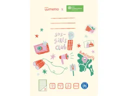 Memo memo x SOS-Kinderdörfer weltweit Schulheft DIN A4, 16 Blatt, Lin. 2, Kontrastlineatur – Produktbild 1 von 1