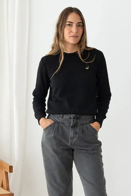 TWOTHIRDS TWOTHIRDS Damen vegan Sweater Wando, Schwarz, – Produktbild 2 von 2