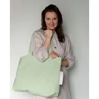 TINTOK TINTOK Rima Canvas Tasche 100 % Bio-Baumwolle GOTS-zertifiziert, Pastel green, – Produktbild 1 von 1