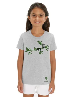 FellHerz FellHerz Kids T-Shirt Faultier grey melange – Produktbild 1 von 1