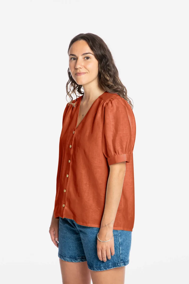 MATONA MATONA Damen vegan Blusentag Rooibos, Dunkelorange, – Produktbild 2 von 2