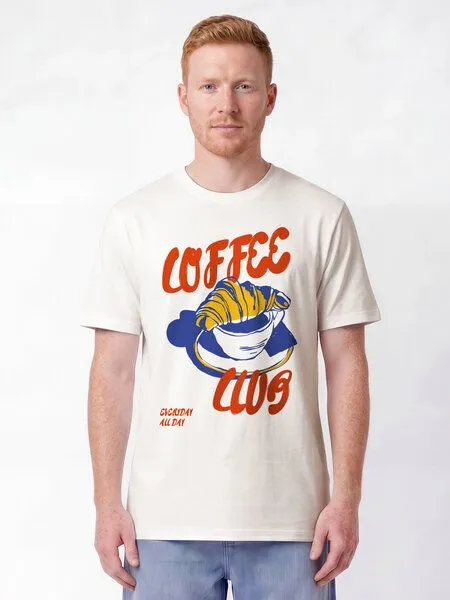 watapparel watapparel T-Shirt Unisex Coffee club, Off white, – Produktbild 2 von 2