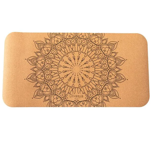 Divasya Divasya Yoga-Support-Set: Kork-Yogamatte & Yoga-Pad, Natural, – Produktbild 4 von 5