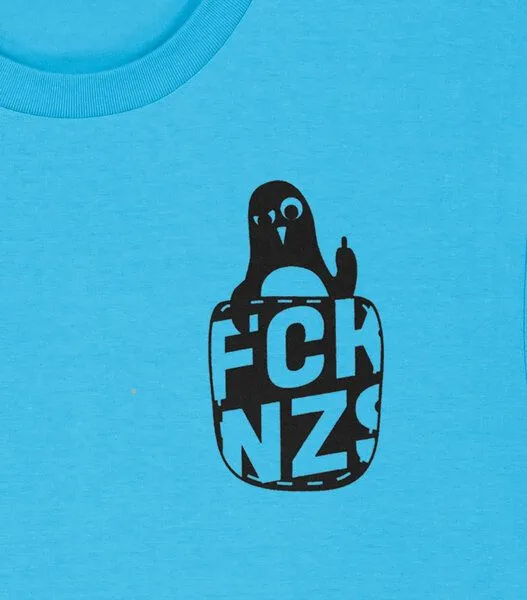 päfjes päfjes Pinguin Paul mag keine Nzs - Fair Wear Unisex T-Shirt, Blau, – Produktbild 4 von 4