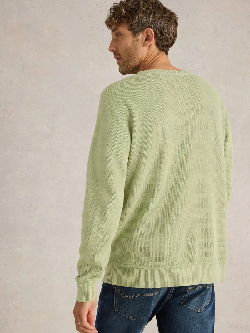 White Stuff Pullover Attadale mit Rundhalsausschnitt - M, Hellgrün, – Produktbild 4 von 4
