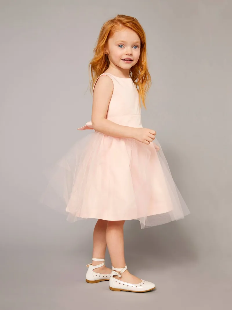 Vertbaudet Festliches Mädchenkleid, Zartrosa, – Produktbild 1 von 4