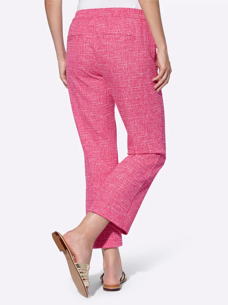 heine 7/8-Hose fuchsia-elfenbein-meliert, Fuchsia-elfenbein-meliert, – Produktbild 1 von 3