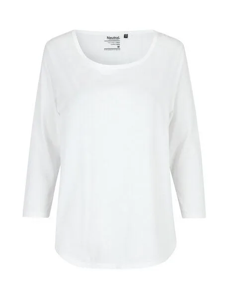 Neutral Neutral® Damen T-Shirt 3/4tel Arm von Neutral Bio Baumwolle, Weiß, – Produktbild 2 von 4