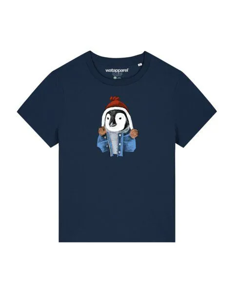 watapparel watapparel T-Shirt Frauen Pinguin, French navy, – Produktbild 1 von 3