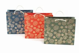 El Puente El Puente Geschenktaschen "Spirale", 3er-Set | Fair Trade & Handmade aus Indien – Produktbild 1 von 1