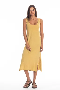 RAVENS VIEW IBIZA RAVENS VIEW IBIZA Damen vegan Kleid Demi Gold – Produktbild 1 von 1