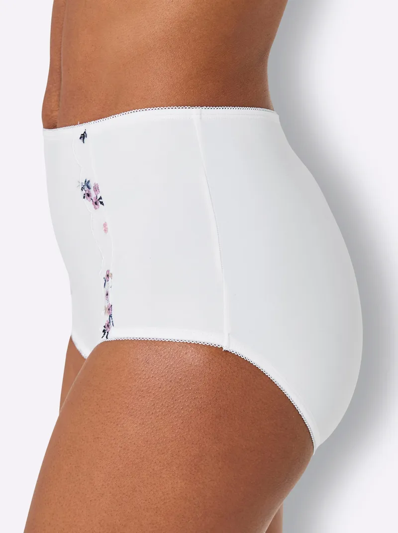 wäschepur Taillenslip weiß-mauve + weiß, Weiß-mauve + weiß, – Produktbild 2 von 3