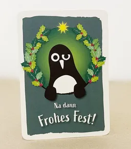 päfjes päfjes Pinguin Paul sagt Frohes Fest / Weihnachten - Postkarte A6 – Produktbild 1 von 1