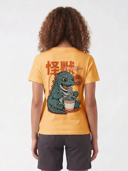 watapparel watapparel T-Shirt Frauen Ramen Dino, Nispero, – Produktbild 2 von 4