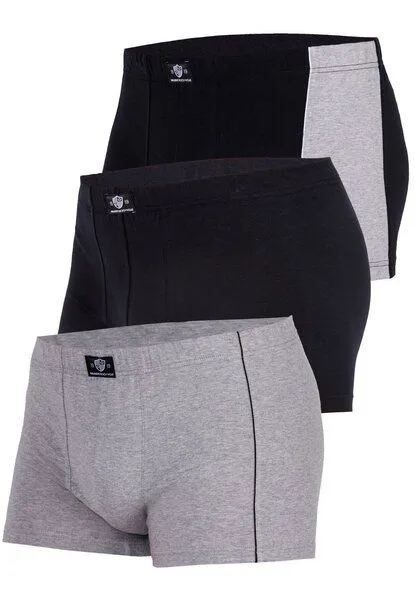 Haasis Bodywear Haasis Bodywear Herren Pants 3er Pack ohne Eingriff, Single Jersey,, Schwarz/graumeliert, – Produktbild 2 von 4